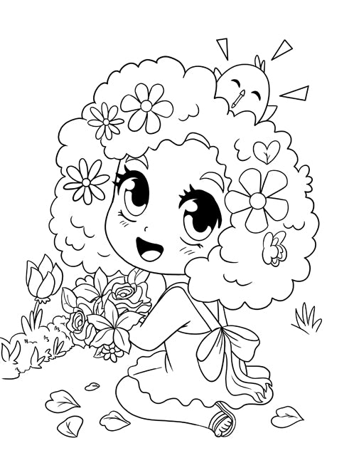 Livre de coloriage des filles Chibi