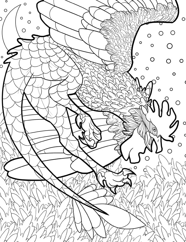 Mythical Creatures Coloring Book for Adults