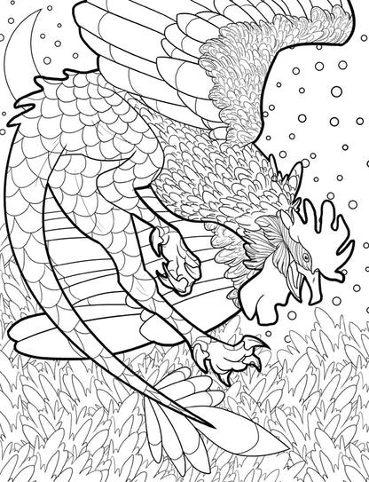 Mythical Creatures Coloring Book for Adults