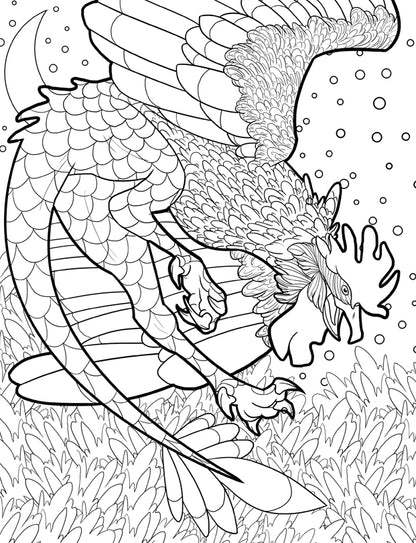 Criaturas Míticas livros para colorir para adultos: Bestas Lendárias e Monstros do Folclore