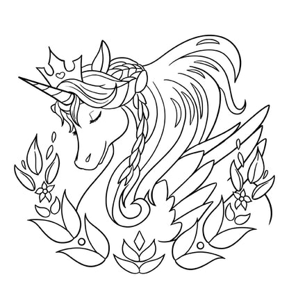 Unicornios libro de colorear