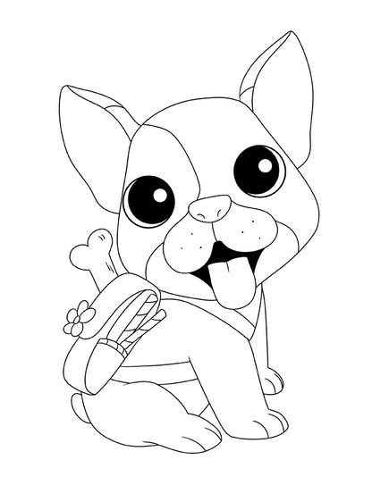 Libro para colorear de perros para niños de 4 a 8 años