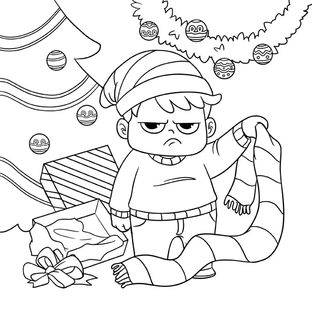 Livre de coloriage de Noël pour les enfants (Couverture à spirales)