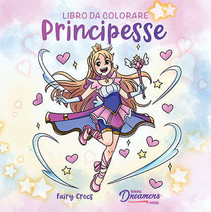 Libro da colorare principesse: Per bambini di età 4-8, 9-12