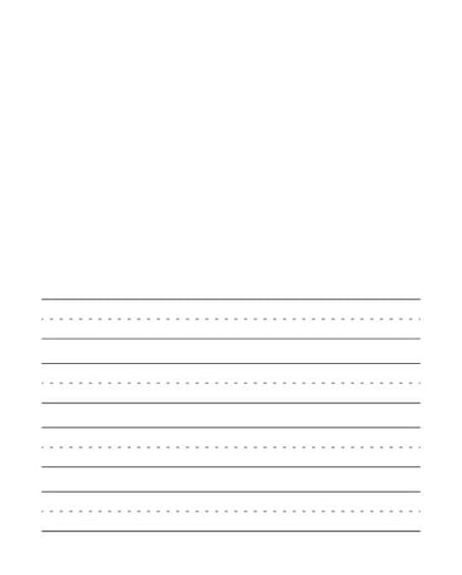 Kindergarten handwriting practice paper