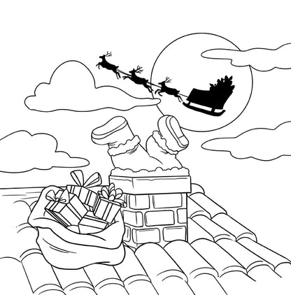 Livre de coloriage de Noël pour les enfants (Couverture à spirales)