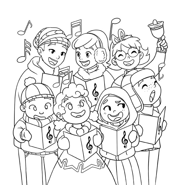 Livre de coloriage de Noël pour les enfants (Couverture à spirales)
