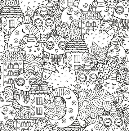 Livre de Coloration de motifs mignons et joues