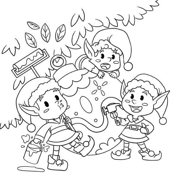 Livre de coloriage de Noël pour les enfants (Couverture à spirales)