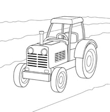 Load image into Gallery viewer, Livre de coloriage de voitures, camions et véhicules de chantier
