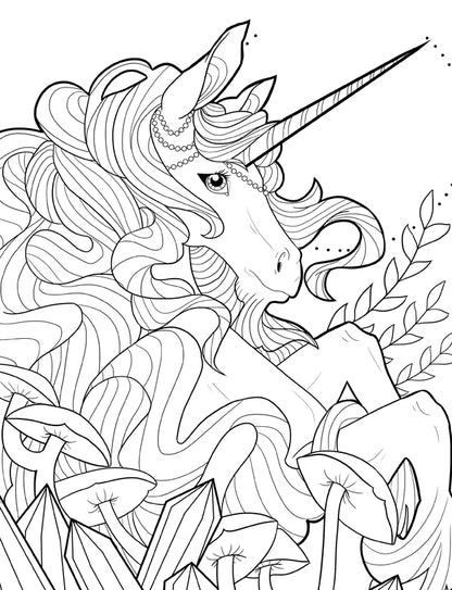 Mythical Creatures Coloring Book for Adults