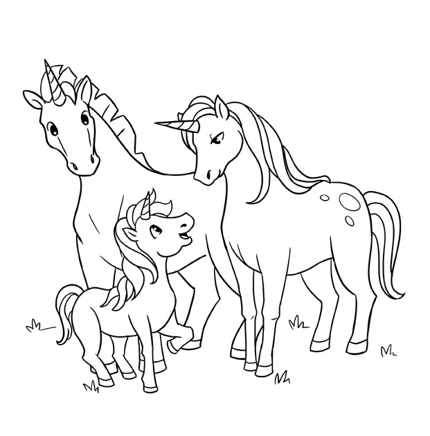 Unicornios libro de colorear