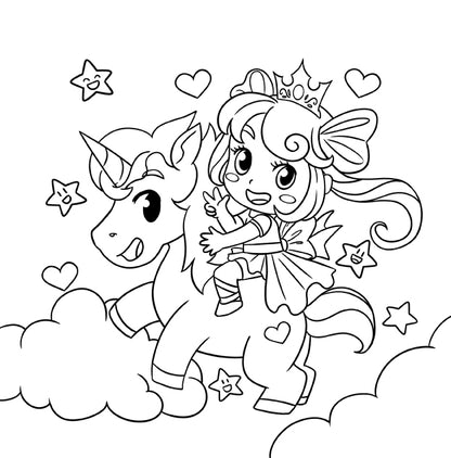 Princesse livre de coloriage: Pour les enfants de 4 à 8 ans et de 9 à 12 ans